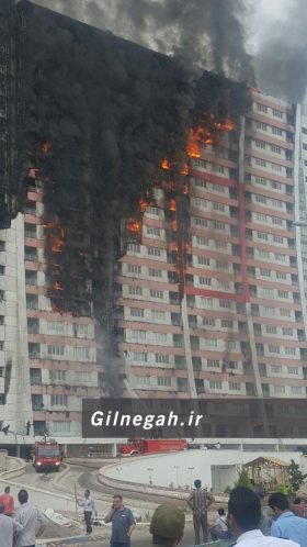 آتش سوزی برج طاووس منطقه آزاد (4)